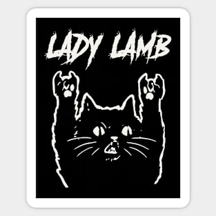 lady and the cat Sticker